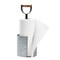 Kitchen Paper Towel Holder for Countertop with Wooden Handle, Galvanized Farmhouse Decor 15 x 16 In